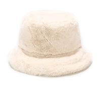crazy bean Chapeau de Pêcheur Hiver Bob Femme Homme Fourrure Chaud Chapeaux Élégant de Soleil Chapeaux de Seau Pliable Casquette Cloche de Camping 56-58cm, Beige