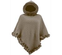 crazy bean Poncho Cape Femme d'hiver Automne Élégant Châle | Taille Unique,Capuche Tricoté Écharpe,pour une Promenade, à La Maison ou au Travail