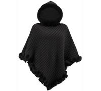crazy bean Poncho Cape Femme d'hiver Automne Élégant Châle | Taille Unique,Capuche Tricoté Écharpe,pour une Promenade, à La Maison ou au Travail