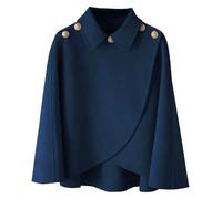 crazy bean Poncho Femme Hiver Réglable Châle Chaud avec Boutons Ouvert Cape | Ponchos Écharpe Châle Avec col pour Femme Automne Hiver, Cardigan avec Boutons Polaire Chic Élégant