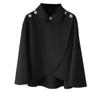 crazy bean Poncho Femme Hiver Réglable Châle Chaud avec Boutons Ouvert Cape | Ponchos Écharpe Châle Avec col pour Femme Automne Hiver, Cardigan avec Boutons Polaire Chic Élégant