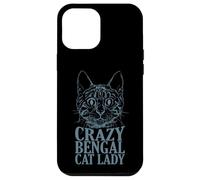 Crazy Bengal Cat Lady Race de Chat Domestique Coque pour iPhone 12 Pro Max