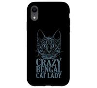 Crazy Bengal Cat Lady Race de Chat Domestique Coque pour iPhone XR