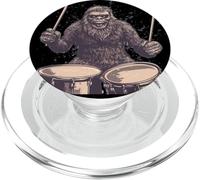 Crazy Bigfoot avec batterie pour les fans de batteur et de musique rock PopSockets PopGrip pour MagSafe