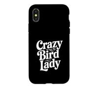 Crazy Bird Lady Amoureuse d'observation des Oiseaux Coque pour iPhone X/XS