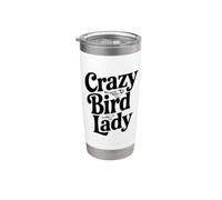 Crazy Bird Lady Amoureuse d'observation des oiseaux Gobelet isotherme en acier inoxydable double paroi