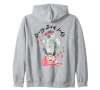 Crazy Bird Lady - Aquarelle Perroquet Gris Africain Sweat à Capuche