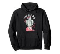 Crazy Bird Lady - Aquarelle Perroquet Gris Africain Sweat à Capuche