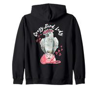 Crazy Bird Lady - Aquarelle Perroquet Gris Africain Sweat à Capuche