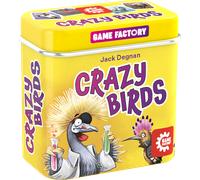 Game Factory Jeu de cartes 646091 – Oiseaux inclinés, boîte métal, jeu de voyage à partir de 8 ans