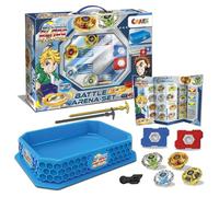 Crazy Blade Evolution - Série 2 - Battle Arena-Set - Set de Toupie de Combat avec 4X Toupies & 2 Lanceur Toupie, 1x Arene Toupie