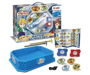 Crazy Blade Evolution - Série 2 - Battle Arena-Set - Set de Toupie de Combat avec 4X Toupies & 2 Lanceur Toupie, 1x Arene Toupie