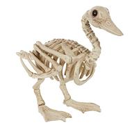 Crazy Bonez Canard squelette - Décoration en forme d'animal squelette d'Halloween réaliste en plastique durable pour toutes les saisons pour intérieur et extérieur, étang ou jardin