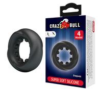 Crazy Bull - anneau pénis vibrant - silicone noir