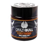 CRAZY BULL Funky Head 100ml - Cire Naturelle Mate à Fixation Forte, Finition Brillante, Idéale pour Coiffures Structurées et Définies, Pâte Malléable pour Tous Types de Cheveux