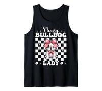 Crazy Bulldog Lady Dog Girl Bulldog Mom Coquette Nœud Débardeur