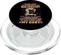 Crazy Bullmastiff Mom Funny Dog Mom Puppy Lover PopSockets PopGrip pour MagSafe