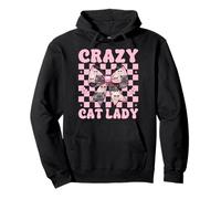 Crazy Cat Lady Chat Perse Fille Chat Maman Rose Coquette Bow Sweat à Capuche