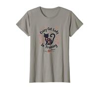 Crazy Cat Lady dans Training Meow T-Shirt, Femme, Ardoise, M