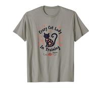 Crazy Cat Lady dans Training Meow T-Shirt, Homme, Ardoise, XXL