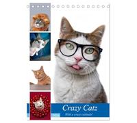 Crazy Catz. (Tischkalender 2026 DIN A5 hoch), CALVENDO Monatskalender: Die wunderbar schrägen, lustigen und ausgeflippten Katzen begleiten durchs Jahr ... ein Lächeln auf das Gesicht des Betrachters.