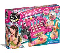- Crazy Chic Beauty : Tattoo-Studio-Kit De Loisir Créatif Pour Créer Tes Propres Tattoo Temporaire-4 Couleurs D'encre Interchangeables Incluses + Pochoirs-Dès 6 Ans-18602