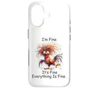 Crazy Chicken I'm Fine It's Fine Everything is Fine Coque pour iPhone 17