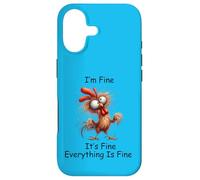 Crazy Chicken I'm Fine It's Fine Everything is Fine Coque pour iPhone 17