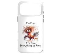 Crazy Chicken I'm Fine It's Fine Everything is Fine Coque pour iPhone 17 Pro Max