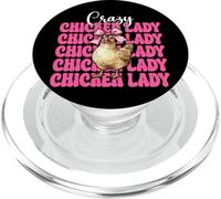 Crazy Chicken Lady Chicken Farm Farmer Chicken Girl Girl Mom PopSockets PopGrip pour MagSafe