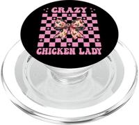 Crazy Chicken Lady Chicken Farm Farmer Chicken Girl Girl Mom PopSockets PopGrip pour MagSafe