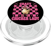 Crazy Chicken Lady Chicken Farm Farmer Chicken Girl Girl Mom PopSockets PopGrip pour MagSafe