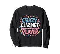 Crazy Clarinette Player Instrument Sweatshirt