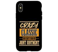 Crazy Classic Funny Grandparents Day Humour Retirement Coque pour iPhone X/XS