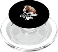 Crazy Clydesdale Lady Clydesdale Cheval rétro équestre PopSockets PopGrip pour MagSafe