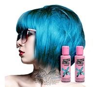 Crazy Color Lot de 2 teintures semi-permanentes pour cheveux Bleu Bubblegum