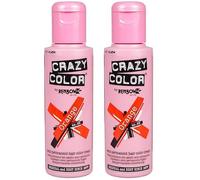 Crazy Color Coloration Semi-Permanente Couleur Vibrante 100ml (Orange) - Pack de 2
