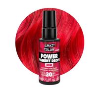 Crazy Color Red Power Pigments 30 utilisations | Pigments ultra concentrés, toner personnalisé et teinture semi-permanente de la maison | Formule végétalienne | Sans javel ni ammoniaque | 30 ml