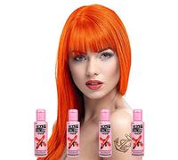 Crazy Colour Semi Permanent Hair Dye By Renbow Orange No.60 (100ml) Box of 4