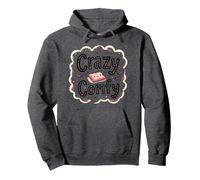 Crazy Comfy Freak in The Sheets Cozy Bedtime Humour Sweat à Capuche, Unisexe pour Adultes, Chiné Foncé, M