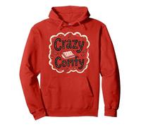 Crazy Comfy Freak in The Sheets Cozy Bedtime Humour Sweat à Capuche, Unisexe pour Adultes, Rouge, XXL