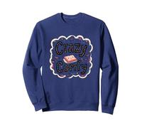 Crazy Comfy Freak in The Sheets Cozy Bedtime Humour Sweatshirt, Unisexe pour Adultes, Bleu Marine, S