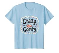 Crazy Comfy Freak in The Sheets Cozy Bedtime Humour T-Shirt, Enfant, Bleu Céleste, 6 Ans