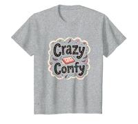 Crazy Comfy Freak in The Sheets Cozy Bedtime Humour T-Shirt, Enfant, Gris Chiné, 6 Ans