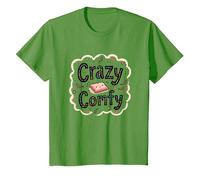 Crazy Comfy Freak in The Sheets Cozy Bedtime Humour T-Shirt, Enfant, Herbe, 6 Ans