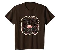 Crazy Comfy Freak in The Sheets Cozy Bedtime Humour T-Shirt, Enfant, Marron, 3 Ans