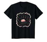 Crazy Comfy Freak in The Sheets Cozy Bedtime Humour T-Shirt, Enfant, Noir, 12 Ans