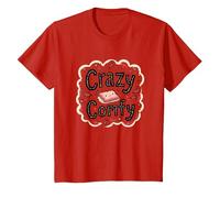 Crazy Comfy Freak in The Sheets Cozy Bedtime Humour T-Shirt, Enfant, Rouge, 6 Ans