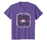 Crazy Comfy Freak in The Sheets Cozy Bedtime Humour T-Shirt, Enfant, Violet chiné, 6 Ans