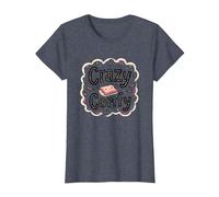 Crazy Comfy Freak in The Sheets Cozy Bedtime Humour T-Shirt, Femme, Bleu Chiné, XL